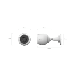 Cámara Wi-Fi exterior EZVIZ CS-H3C   1080p 2 MP, lente 4 mm, visión nocturna 30 m, detección IA humano, audio incorporado, IP67