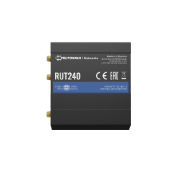 Router industrial Teltonika RUT240 - LTE Cat.4, WiFi 2.4 GHz 802.11n, 1×WAN, 2×LAN, VPN, montaje DIN