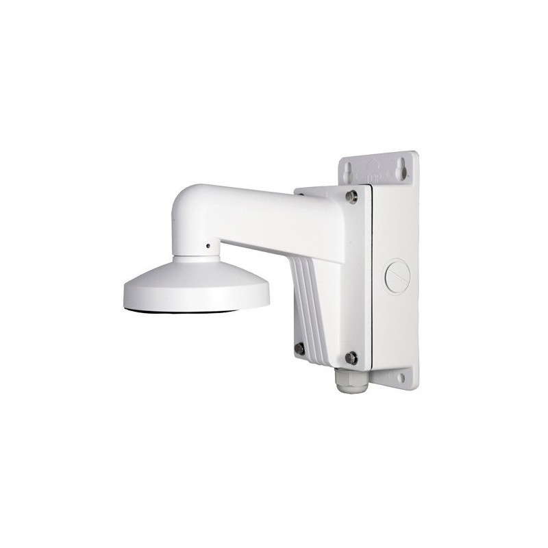Soporte de pared Hikvision DS-1272ZJ-120B - Aleación aluminio, carga 1.5 kg, con caja de conexión, interior/exterior, compatibl