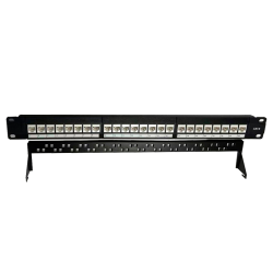 Patch Panel para rack de 19" con x24 conectores CAT6 UTP extraibles
