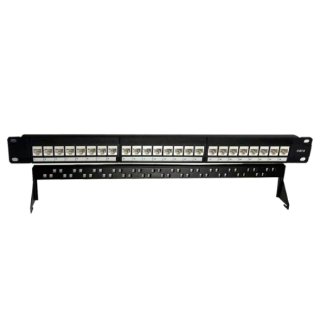 Patch Panel para rack de 19" con x24 conectores CAT6 UTP extraibles