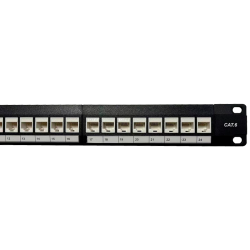 Patch Panel para rack de 19" con x24 conectores CAT6 UTP extraibles