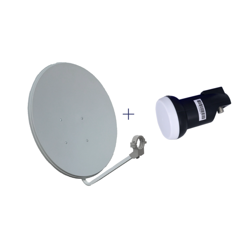 Kit Antena parabólica 60cm tipo offset. G: 36,67dB (12,5GHz).,Color RAL 7035. + LNB 11