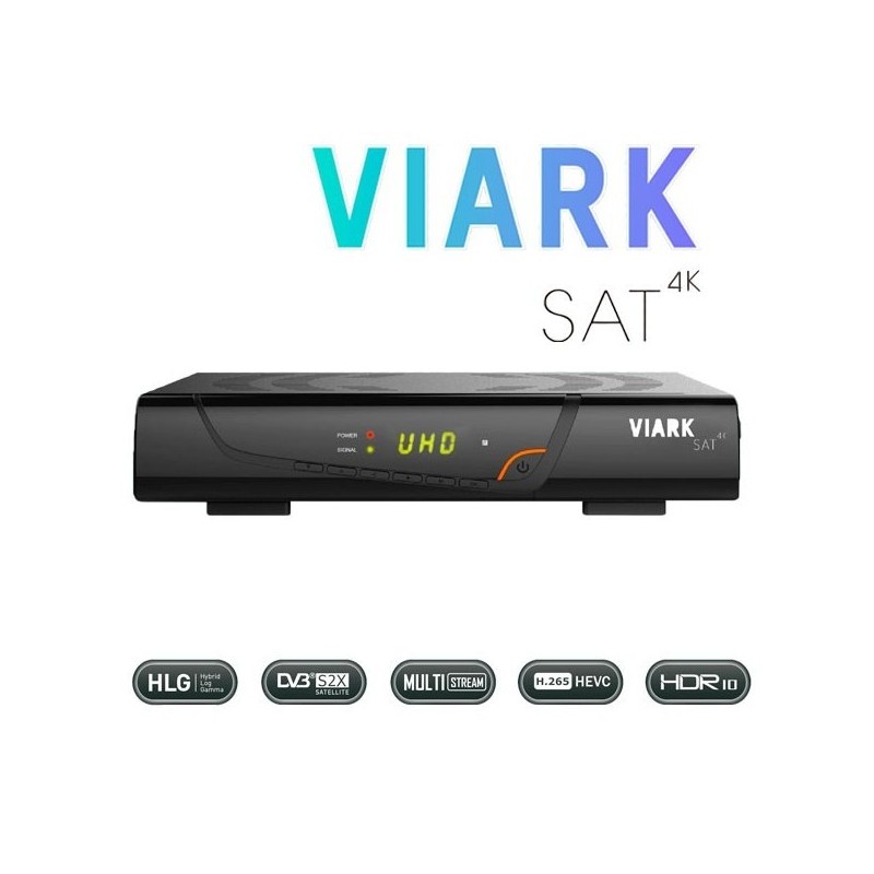Receptor satélite 4K (S2X), FULL HD, H.265, 1 Lector tarjetas, Wifi USB integrado