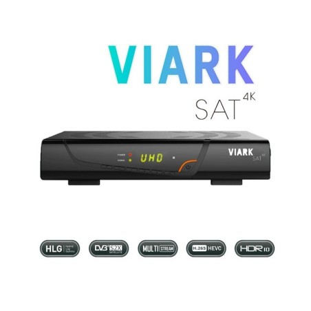 Receptor satélite 4K (S2X), FULL HD, H.265, 1 Lector tarjetas, Wifi USB integrado