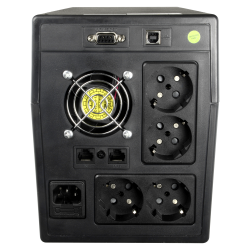 SAI OFF-LINE 2000VA/1200W, Entrada 220-240 Vac, x4 Shcuko, x2 RJ45, x1 USB tipo B, x1 RS-232