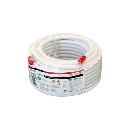 Cable coaxial acero cobreado 6,8mm. Conductor interno CCS 1,1mm. Atenuación 19,8/32,50dB (862/2150MHz)