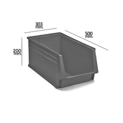 Gaveta Apilable Gris N58 500x303x200 mm.