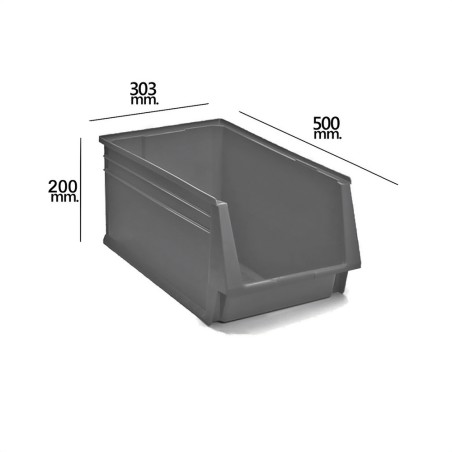 Gaveta Apilable Gris N58 500x303x200 mm.