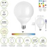 Bombilla Led Globo E27. 20 Watt. Equivale A 150 Watt. 2452 Lumenes. Luz Neutra 4000 K.
