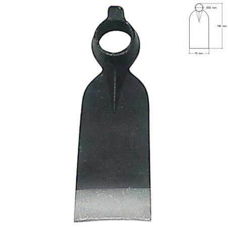 Azada Forjada Sin Mango 210/  460 Gramos