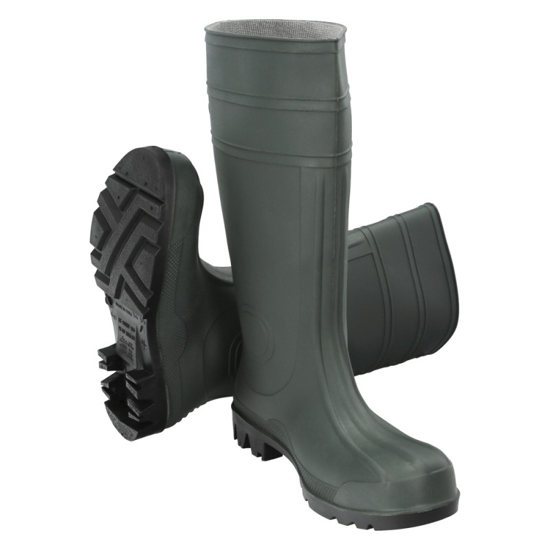 Botas Goma Altas Verdes Seguridad N 45 (Par)