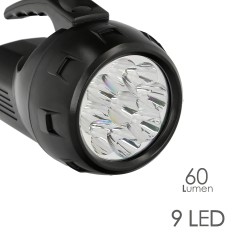 Linterna LED De Mano Con Asa A Pilas (4 AA) 60 Lumenes 9 Leds (9 Watt.)