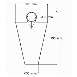 Azada Forjada Sin Mango 293/  450 Gramos
