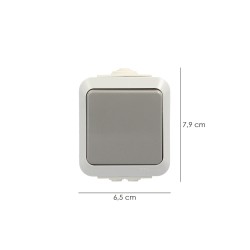 Interruptor / Conmutador Oryx Simple con tapa gris