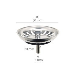 Tapon Valvula Cesta Para Fregadero, Inoxidable T-93bm-115 1 1/2
