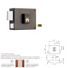 Cerradura Yale  125-a/hpr/ 8/ Izquierda