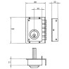 Cerradura Jis  242           11x7 Izquierda