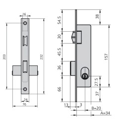 Cerradura Cvl 1964v/5   Carpintería Metálica