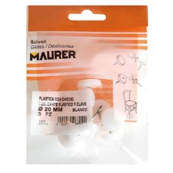 Deslizante Grande Blanco Ø20 (Blister 8 Unidades)