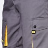 Pantalones Cortos DeTrabajo, Multibolsillos, Resistentes, Gris/Amarillo Talla 38/40 S