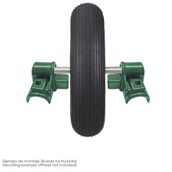 Cojinete Plastico Para Carretilla Obra Amarilla 1 Agujero (Juego de 2 piezas)