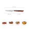 Cuchillo Montana Chuletero Hoja Acero Inoxidable 9 cm. Mango Madera (Blister 3 Piezas)