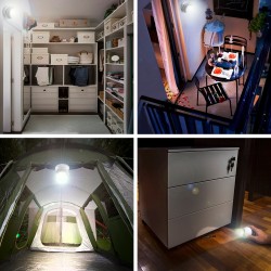 Linterna LED Armario Esfera A Pilas (3 AAA) 120 Lumenes Ajustable 300 Con Iman y Adhesivo.