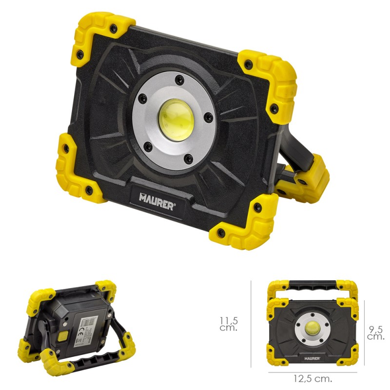 Linterna LED / Foco Led Multifunción Portatil A pilas(3 AAA) 500 Lumenes Con Iman y Soporte Ajustable 180