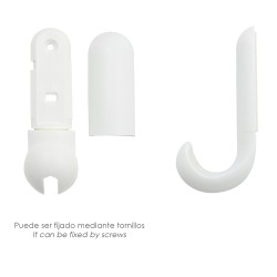 Colgador Adhesivo / Atornillable Blanco