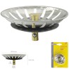 Tapon Valvula Cesta Para Fregadero Inoxidable Click Clack  Ø 8 cm.